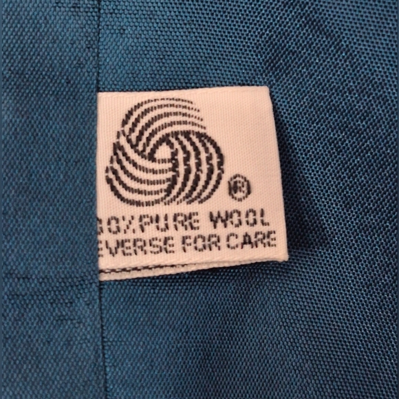 Cross Country Fashions Vintage Ladies 100% Wool One Button Front Blazer Pockets - Picture 3 of 4